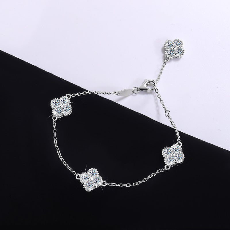 Lucky Clover Lab Grown Diamond Bracelet