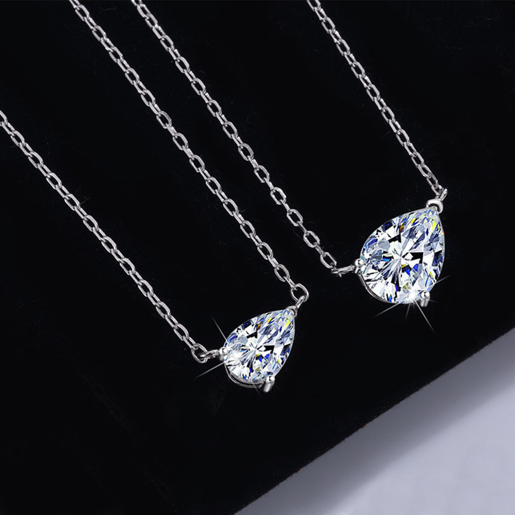 Raindrops in the Wind Pear Cut Lab Grown Diamond Necklace