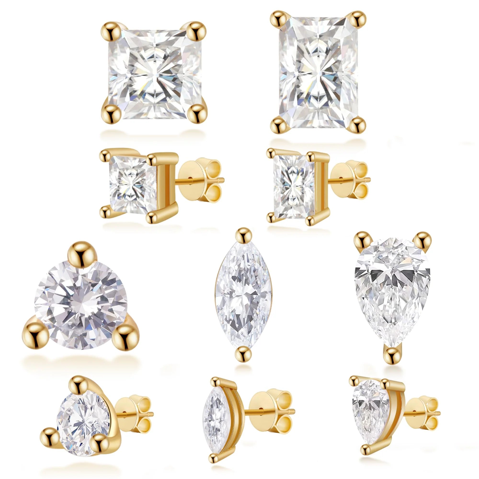 Temperament Radiant Cut Lab Grown Diamond Stud Earrings