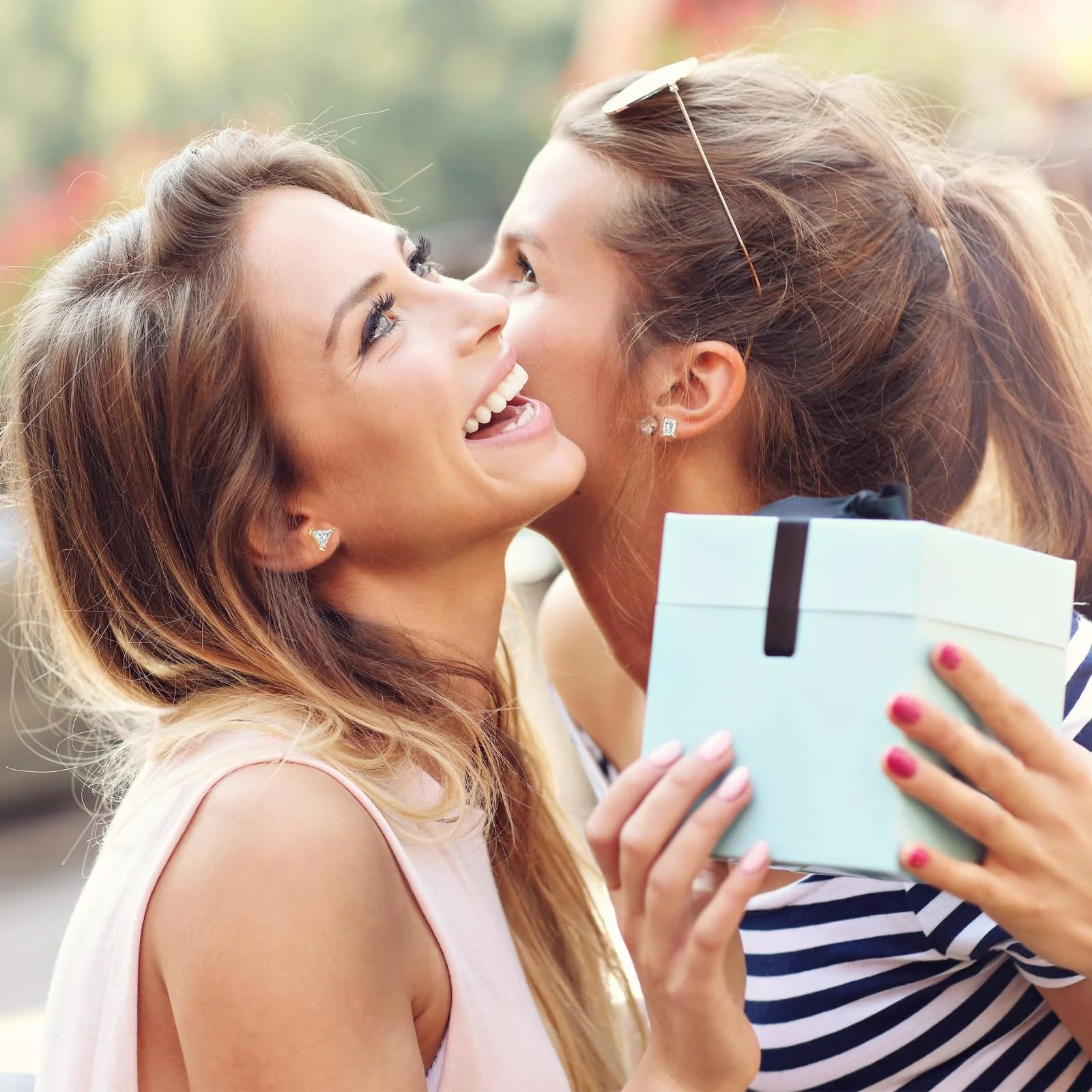 Triangular Prism Lab Grown Diamond Stud Earrings