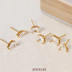Triangular Prism Lab Grown Diamond Stud Earrings
