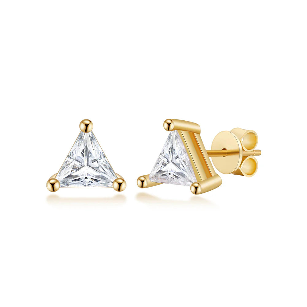 Triangular Prism Lab Grown Diamond Stud Earrings