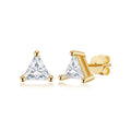 Triangular Prism Lab Grown Diamond Stud Earrings