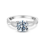 Twisted Vine Round Solitaire Promise Engagement Ring